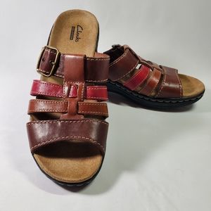 Clarks collection Strappy Slide On Sandals Women's Size 7